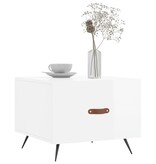 VidaXL Salontafels 2 st 50x50x40 cm bewerkt hout hoogglans wit