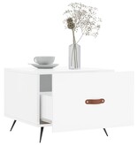 VidaXL Salontafels 2 st 50x50x40 cm bewerkt hout hoogglans wit