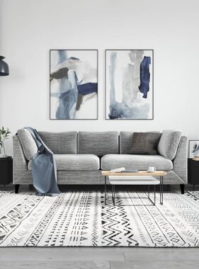 VidaXL Salontafels 2 st 50x50x40 cm bewerkt hout zwart