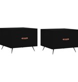VidaXL Salontafels 2 st 50x50x40 cm bewerkt hout zwart
