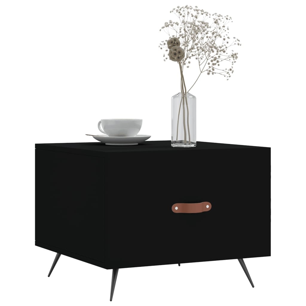 VidaXL Salontafels 2 st 50x50x40 cm bewerkt hout zwart