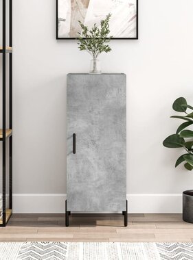 VidaXL Dressoir 34,5x34x90 cm bewerkt hout betongrijs