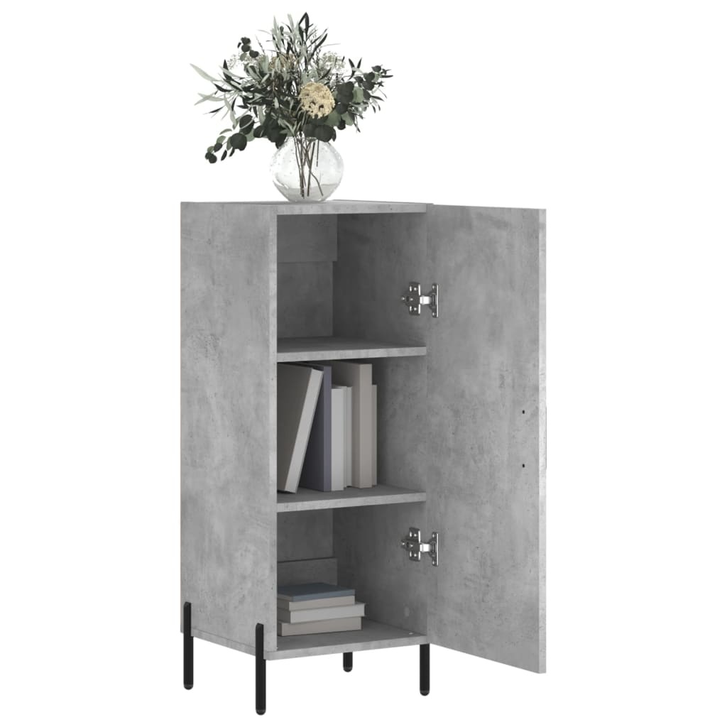 VidaXL Dressoir 34,5x34x90 cm bewerkt hout betongrijs