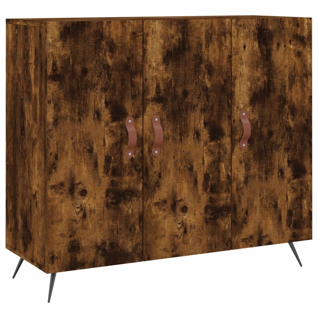 VidaXL Dressoir 90x34x80 cm bewerkt hout gerookt eikenkleurig