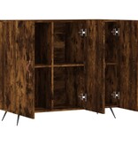 VidaXL Dressoir 90x34x80 cm bewerkt hout gerookt eikenkleurig