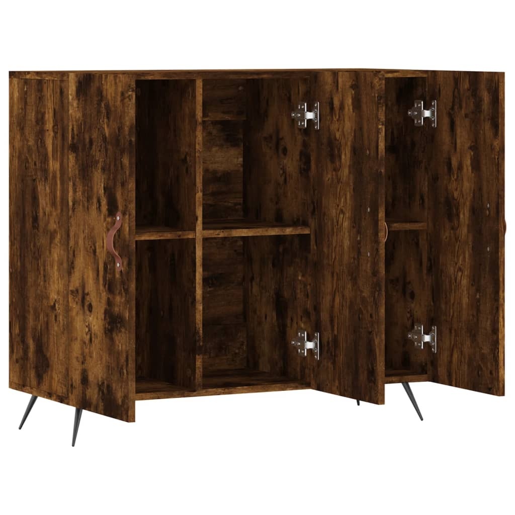 VidaXL Dressoir 90x34x80 cm bewerkt hout gerookt eikenkleurig