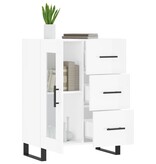 VidaXL Dressoir 69,5x34x90 cm bewerkt hout hoogglans wit