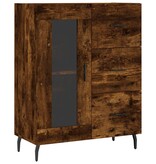 VidaXL Dressoir 69,5x34x90 cm bewerkt hout gerookt eikenkleurig
