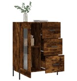 VidaXL Dressoir 69,5x34x90 cm bewerkt hout gerookt eikenkleurig