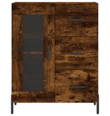 VidaXL Dressoir 69,5x34x90 cm bewerkt hout gerookt eikenkleurig