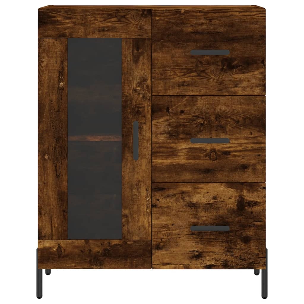 VidaXL Dressoir 69,5x34x90 cm bewerkt hout gerookt eikenkleurig
