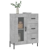 VidaXL Dressoir 69,5x34x90 cm bewerkt hout betongrijs