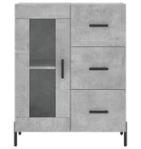VidaXL Dressoir 69,5x34x90 cm bewerkt hout betongrijs