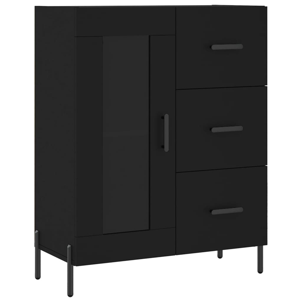 VidaXL Dressoir 69,5x34x90 cm bewerkt hout zwart