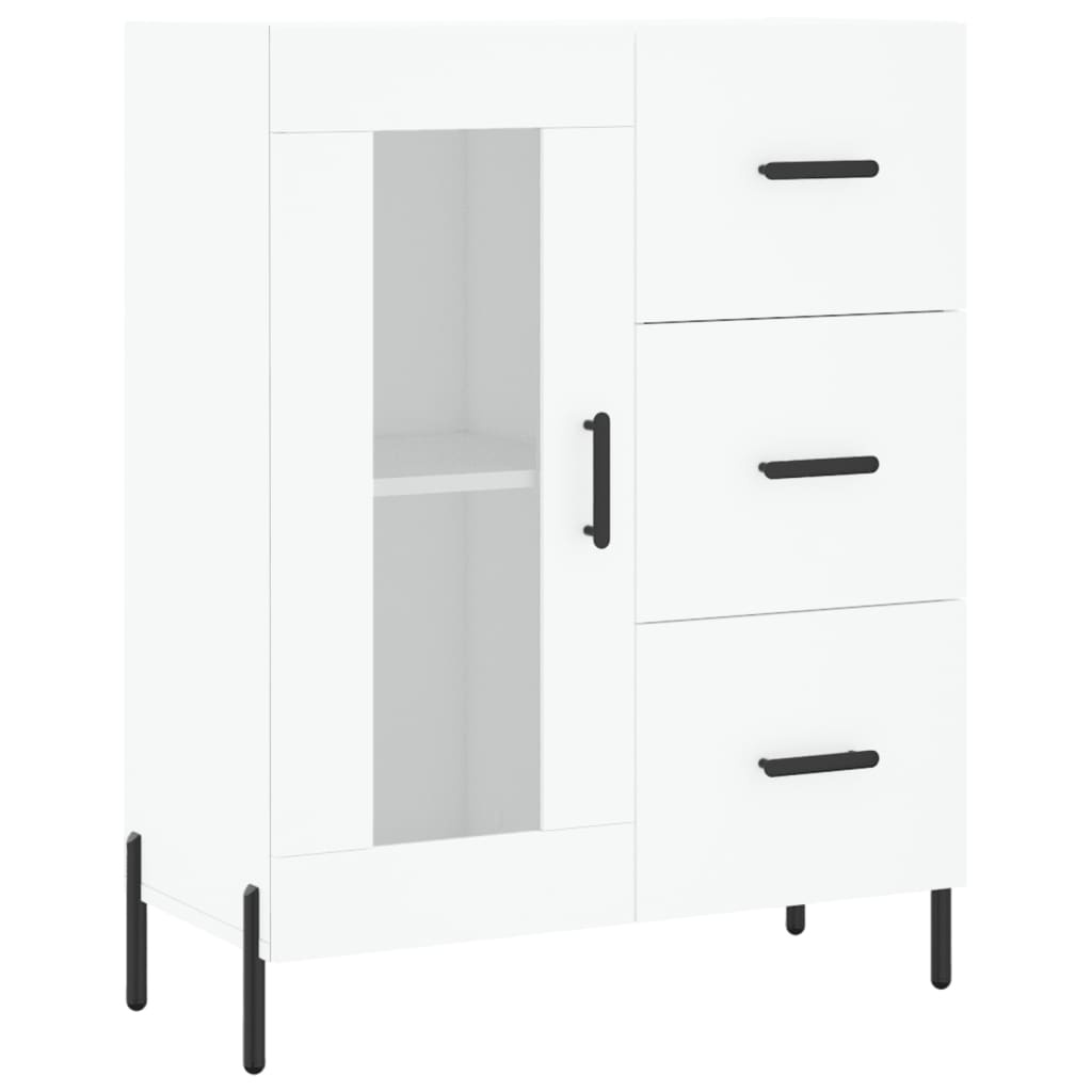 VidaXL Dressoir 69,5x34x90 cm bewerkt hout wit
