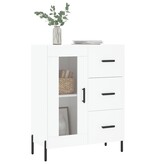 VidaXL Dressoir 69,5x34x90 cm bewerkt hout wit