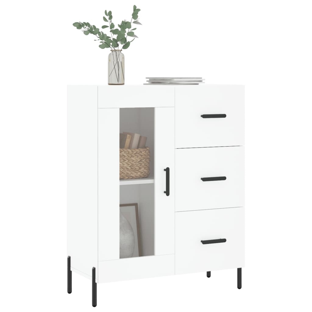 VidaXL Dressoir 69,5x34x90 cm bewerkt hout wit