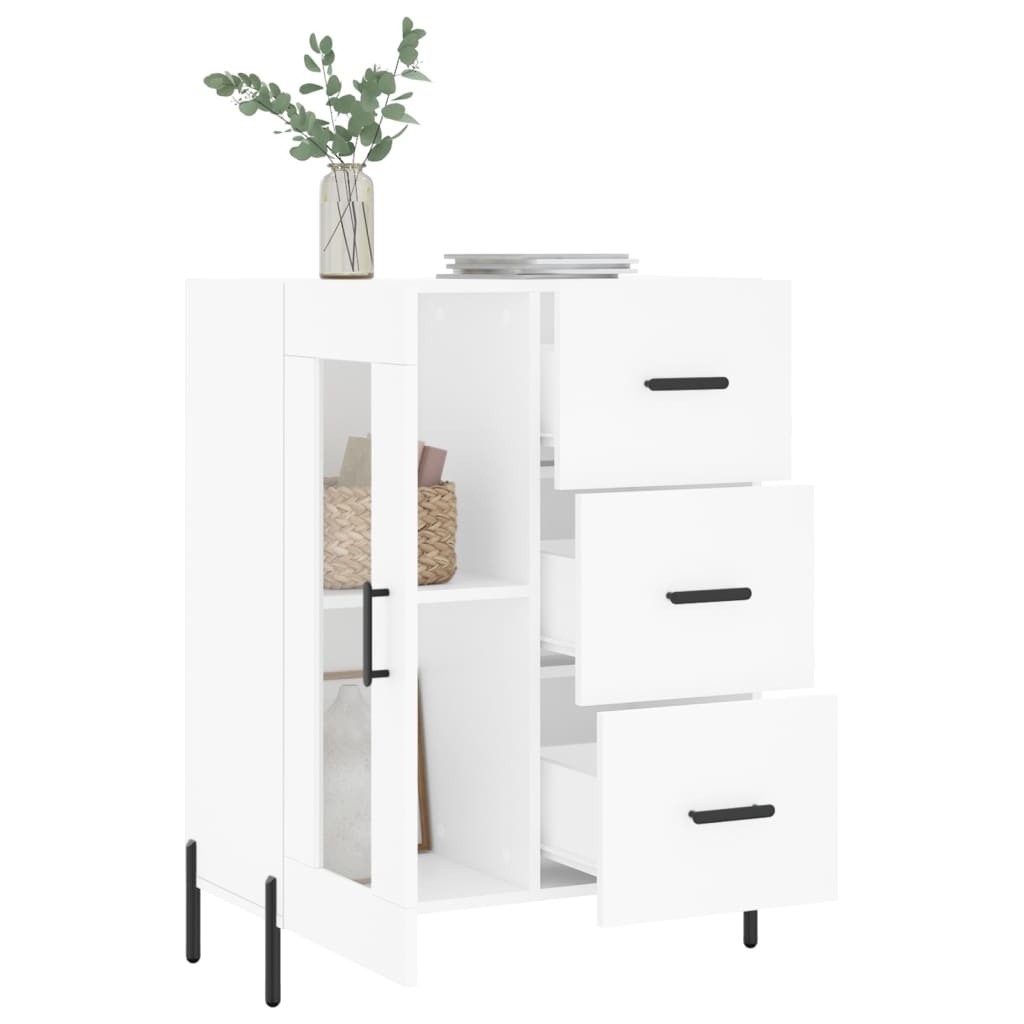 VidaXL Dressoir 69,5x34x90 cm bewerkt hout wit