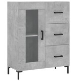 VidaXL Dressoir 69,5x34x90 cm bewerkt hout betongrijs