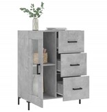 VidaXL Dressoir 69,5x34x90 cm bewerkt hout betongrijs
