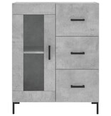 VidaXL Dressoir 69,5x34x90 cm bewerkt hout betongrijs