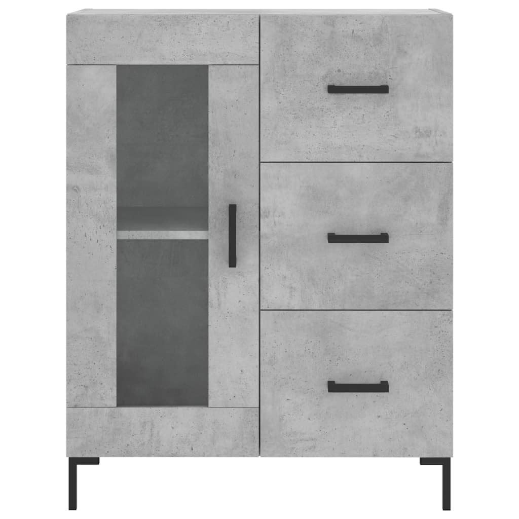 VidaXL Dressoir 69,5x34x90 cm bewerkt hout betongrijs
