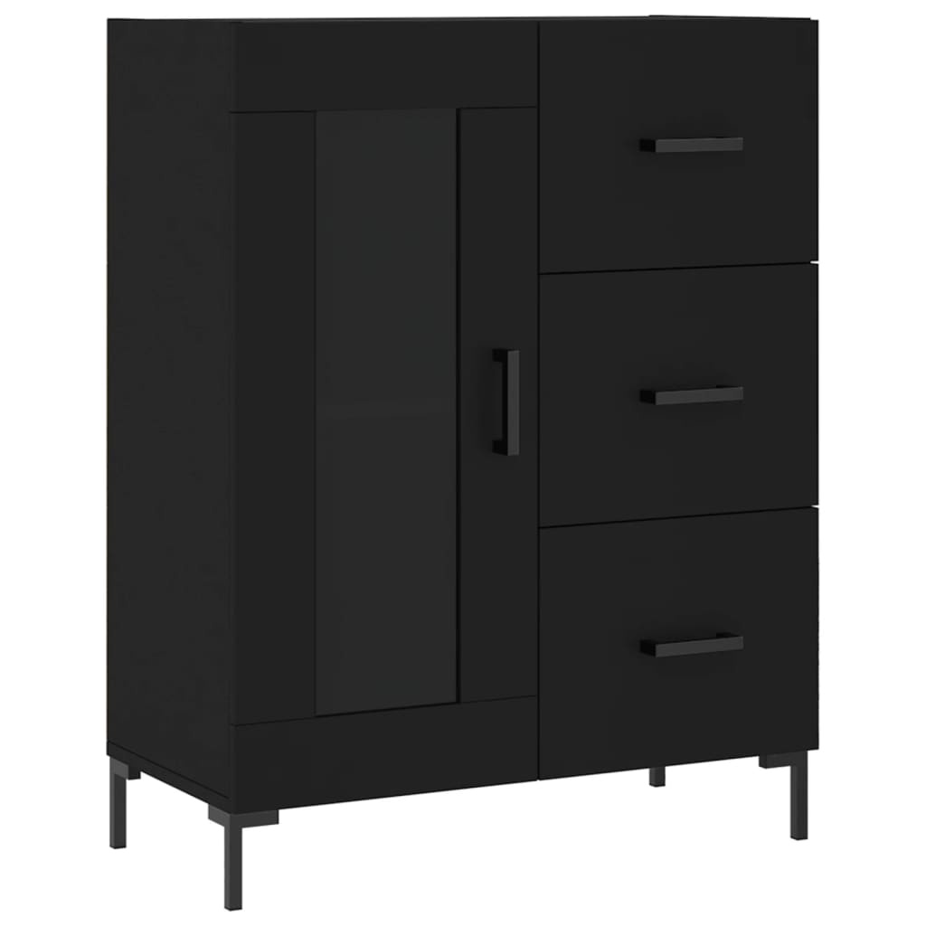 VidaXL Dressoir 69,5x34x90 cm bewerkt hout zwart