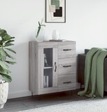 VidaXL Dressoir 69,5x34x90 cm bewerkt hout grijs sonoma eikenkleurig
