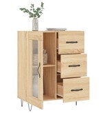 VidaXL Dressoir 69,5x34x90 cm bewerkt hout sonoma eikenkleurig