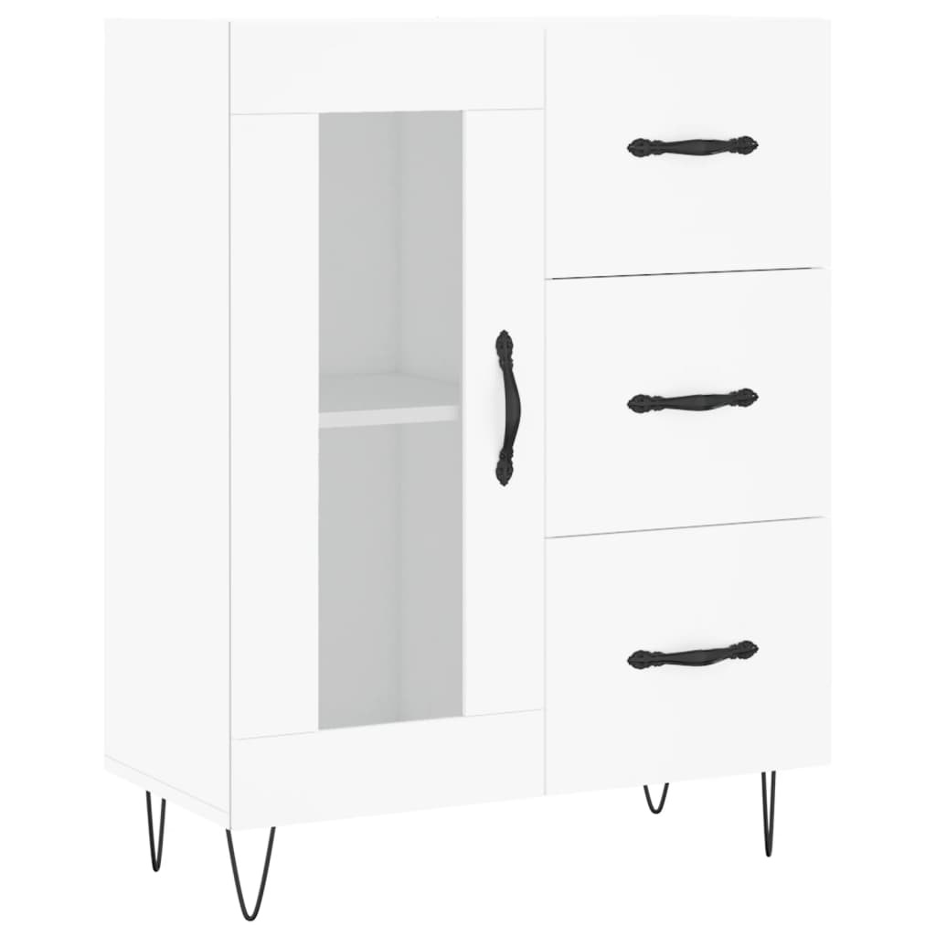 VidaXL Dressoir 69,5x34x90 cm bewerkt hout wit