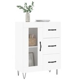 VidaXL Dressoir 69,5x34x90 cm bewerkt hout wit