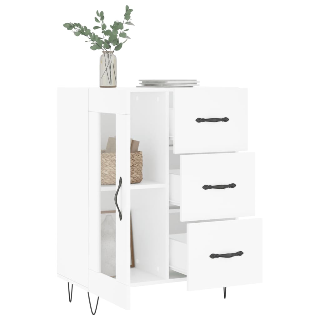 VidaXL Dressoir 69,5x34x90 cm bewerkt hout wit