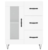VidaXL Dressoir 69,5x34x90 cm bewerkt hout wit