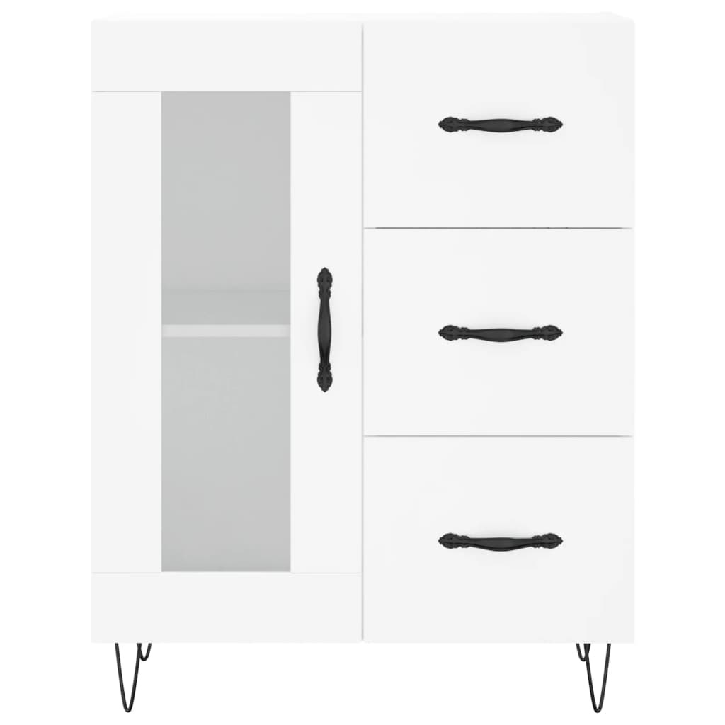 VidaXL Dressoir 69,5x34x90 cm bewerkt hout wit