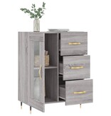 VidaXL Dressoir 69,5x34x90 cm bewerkt hout grijs sonoma eikenkleurig