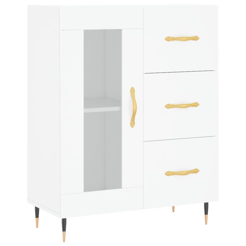 VidaXL Dressoir 69,5x34x90 cm bewerkt hout wit