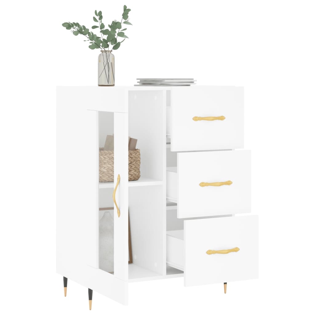 VidaXL Dressoir 69,5x34x90 cm bewerkt hout wit