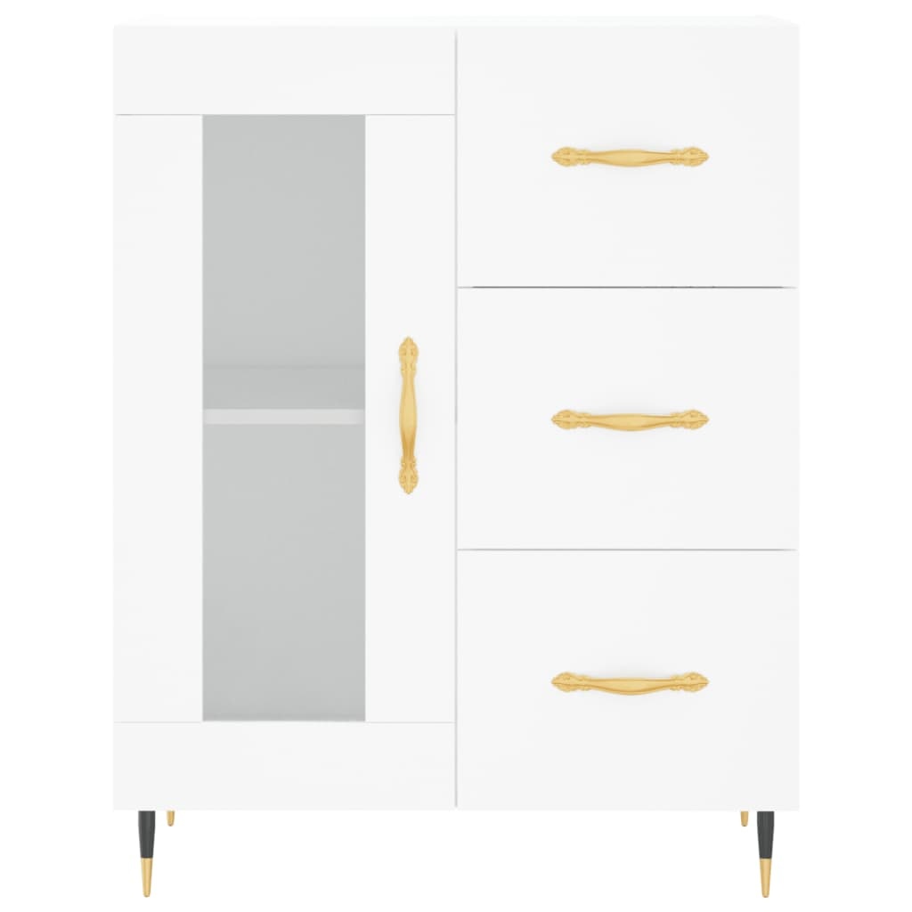 VidaXL Dressoir 69,5x34x90 cm bewerkt hout wit