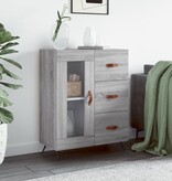 VidaXL Dressoir 69,5x34x90 cm bewerkt hout grijs sonoma eikenkleurig