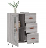VidaXL Dressoir 69,5x34x90 cm bewerkt hout grijs sonoma eikenkleurig