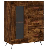 VidaXL Dressoir 69,5x34x90 cm bewerkt hout gerookt eikenkleurig