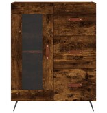 VidaXL Dressoir 69,5x34x90 cm bewerkt hout gerookt eikenkleurig