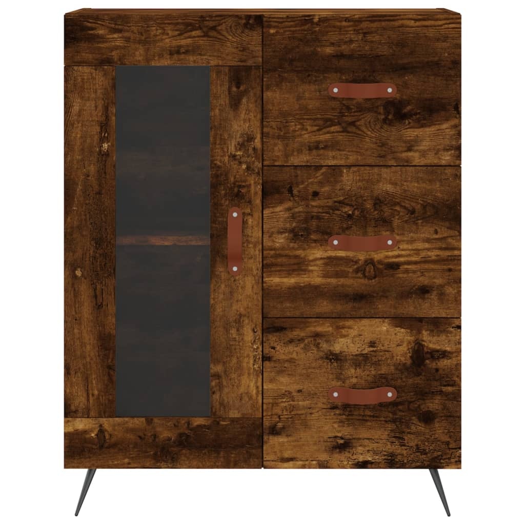 VidaXL Dressoir 69,5x34x90 cm bewerkt hout gerookt eikenkleurig