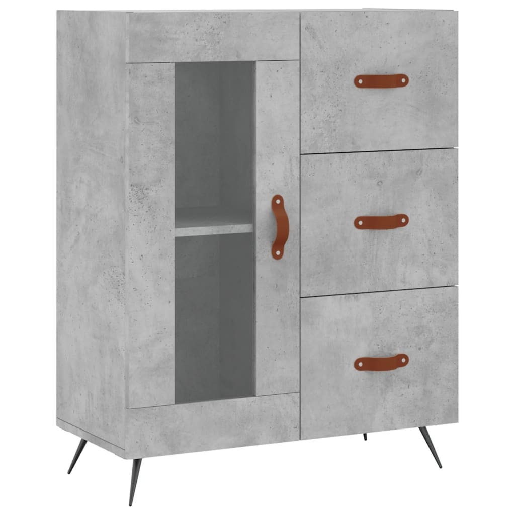 VidaXL Dressoir 69,5x34x90 cm bewerkt hout betongrijs