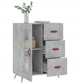 VidaXL Dressoir 69,5x34x90 cm bewerkt hout betongrijs