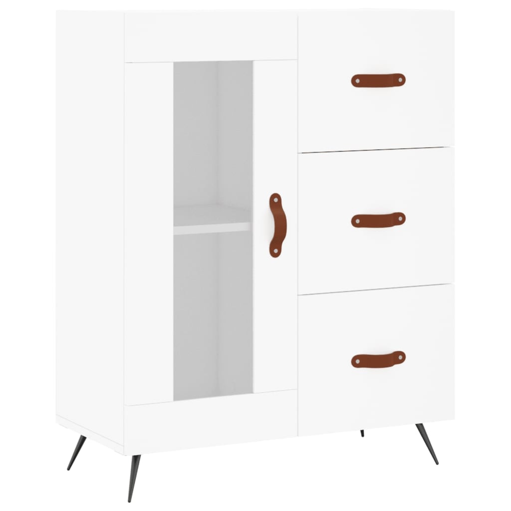 VidaXL Dressoir 69,5x34x90 cm bewerkt hout wit