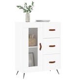 VidaXL Dressoir 69,5x34x90 cm bewerkt hout wit