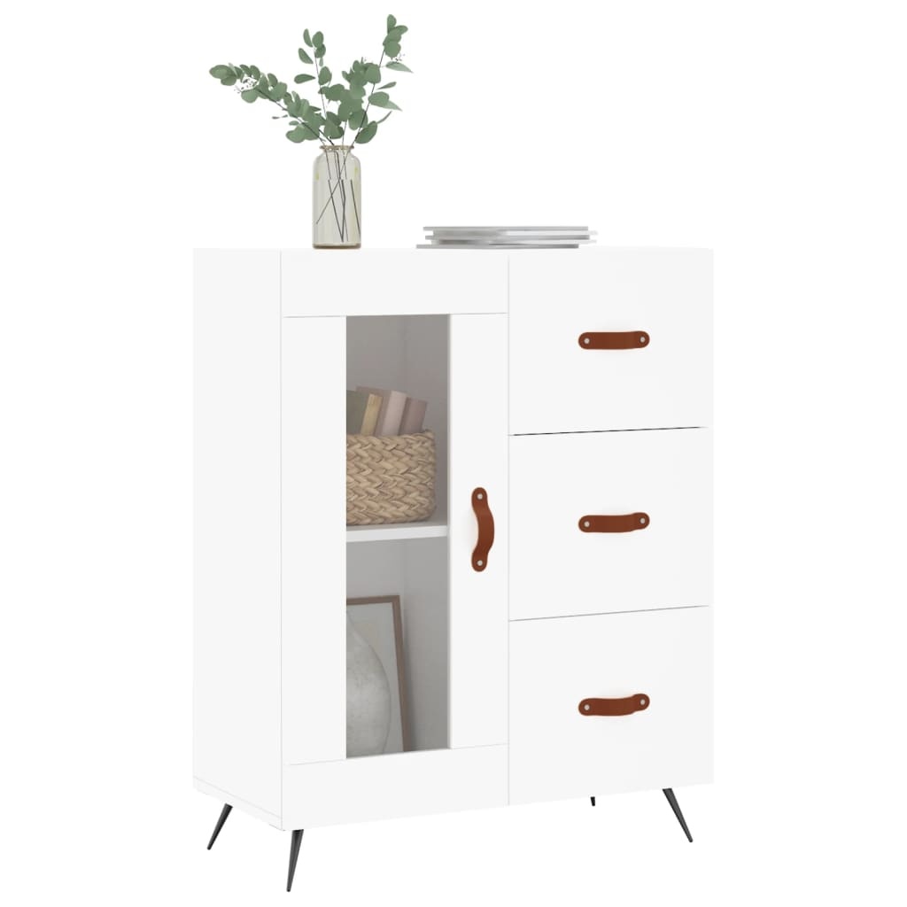 VidaXL Dressoir 69,5x34x90 cm bewerkt hout wit
