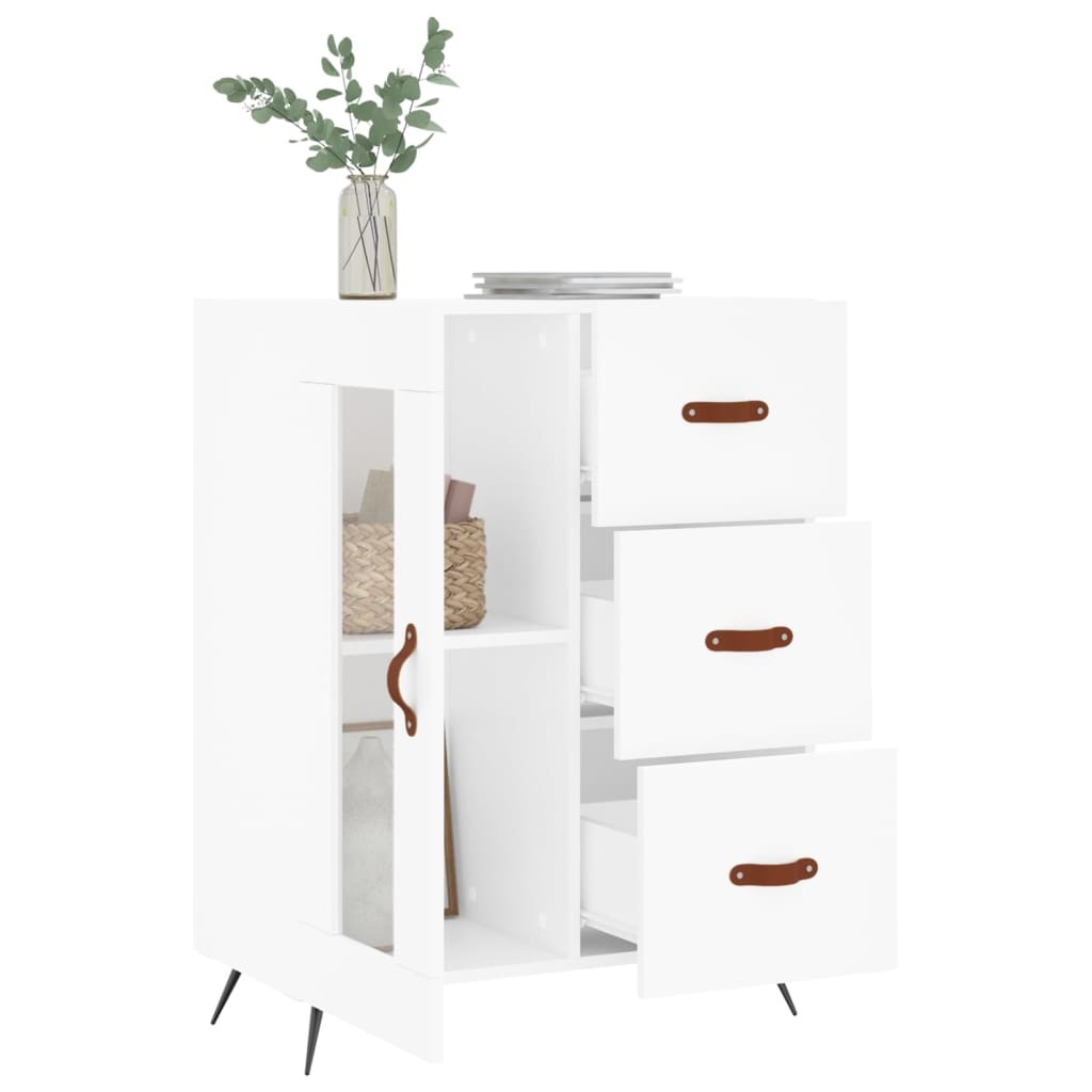 VidaXL Dressoir 69,5x34x90 cm bewerkt hout wit