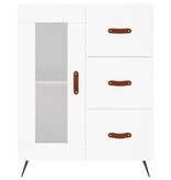 VidaXL Dressoir 69,5x34x90 cm bewerkt hout wit
